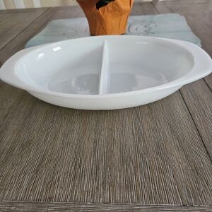 White Pyrex Divided Dish #1003